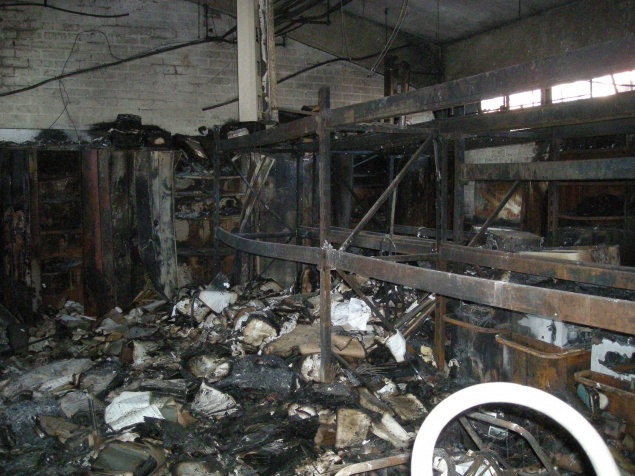 Fire in workshop 1